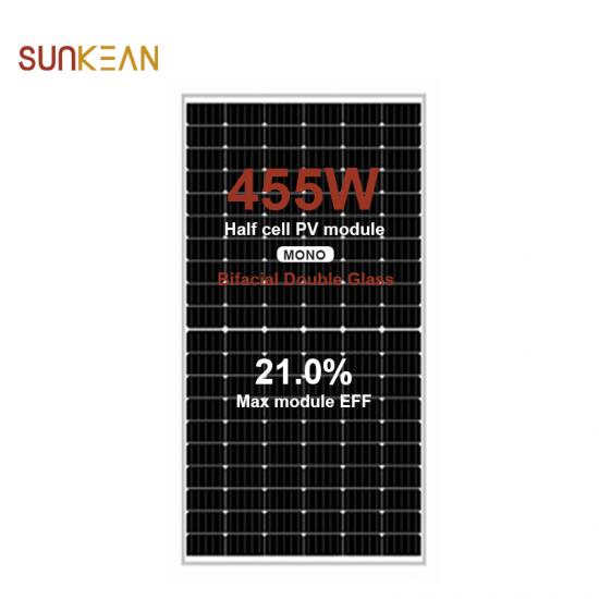 182 panneaux solaires double face 455W
